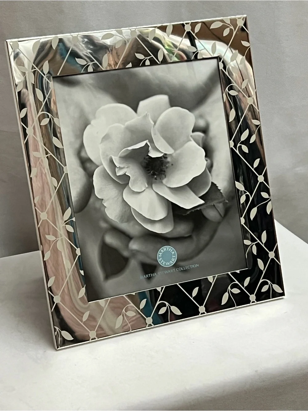 Martha Stewart Collection Petal Trellis Silver Plated 8x10 Picture Frame Floral